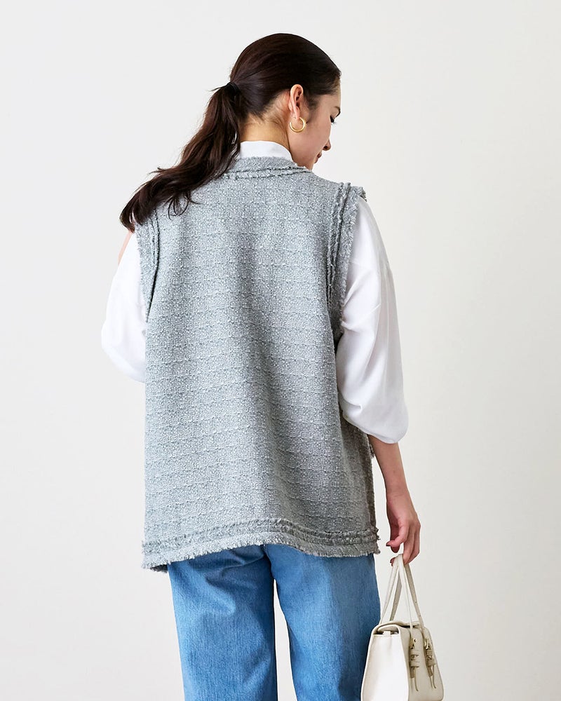 イタリアンツイード・ジレ/40代50代からのレディースファッション通販  