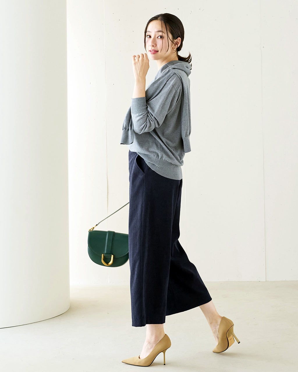 FPR96EXWW 90本　新品 ファインコーデュロイ・ワイドクロップド/40代50代からのレディース