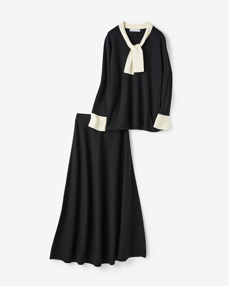 ボウタイニット・セットアップ 詳細画像 ブラック 3