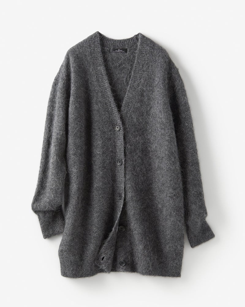 ヘアリーアルパカ・ロングカーディガン/40代50代からのレディース  