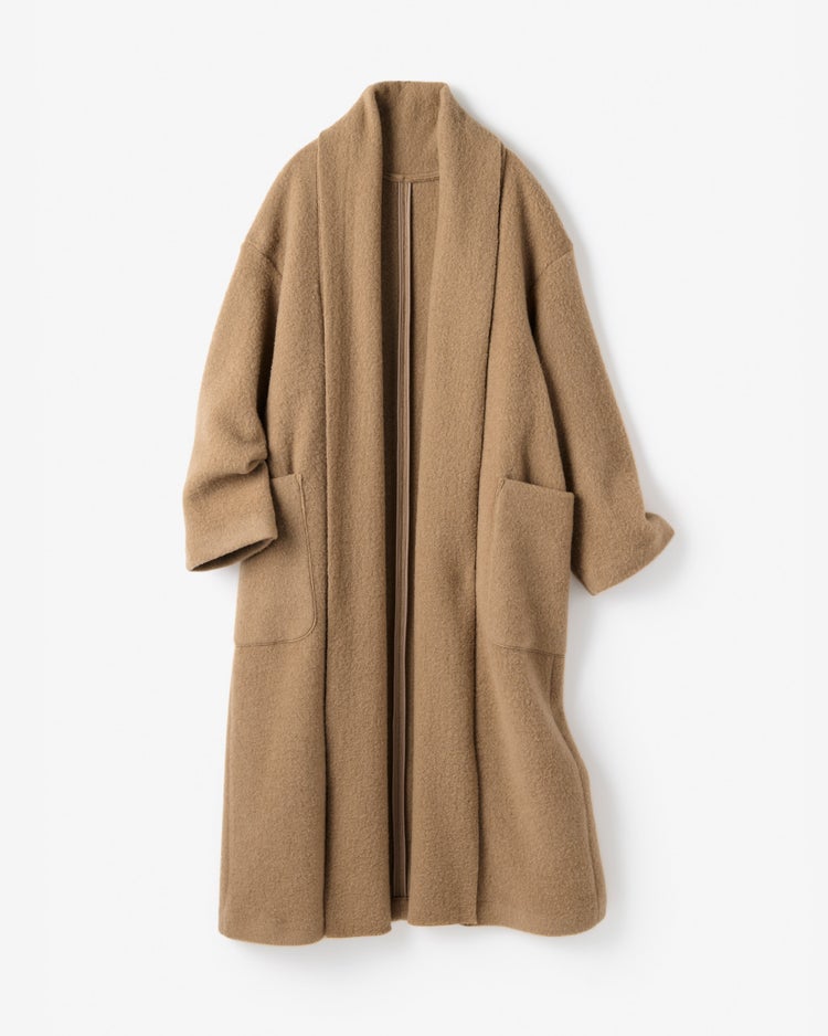ライトピュアウール ・ショールロングコート 詳細画像 キャメル 7
