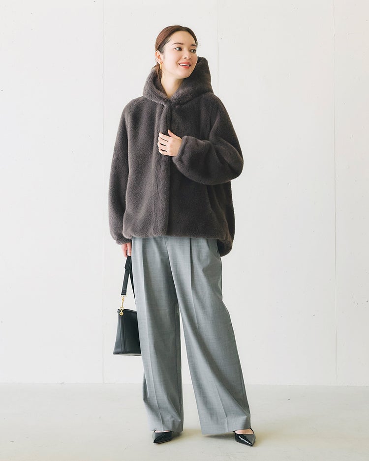 エコミンク・ファーブルゾン 詳細画像 グレー 4