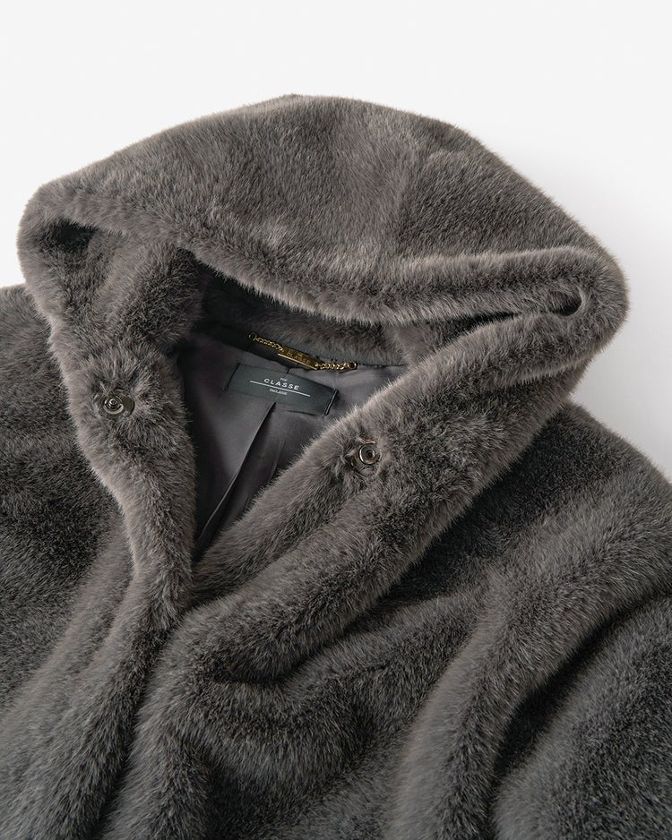 エコミンク・ファーブルゾン 詳細画像 グレー 5