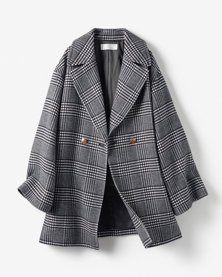 メタルボタン・ピーコート 詳細画像 グレンチェック 7