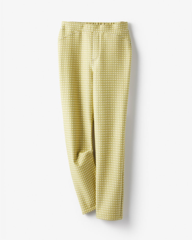 楽暖ベロアストレッチ・スリムテーパード72cm 詳細画像 イエローパターン 3