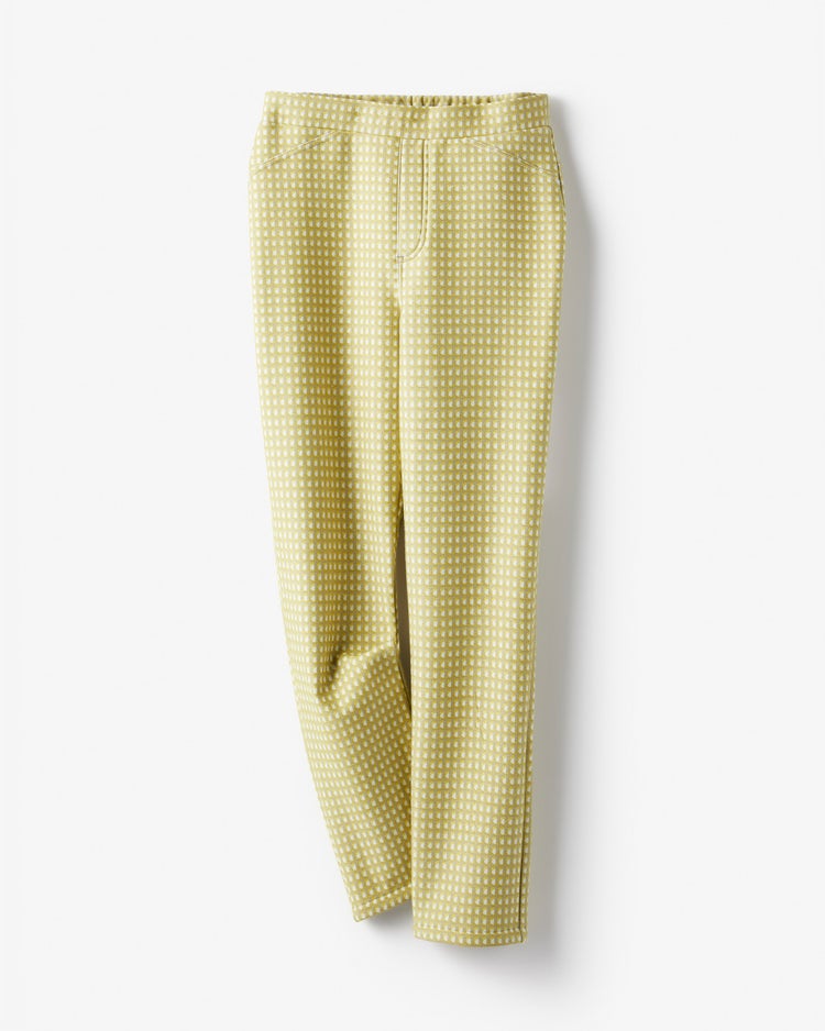 楽暖ベロアストレッチ・スリムテーパード72cm 詳細画像 イエローパターン 3