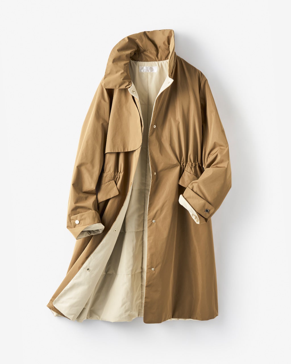 マジカルサーモ・ステンカラーコート／ロング/40代50代からの