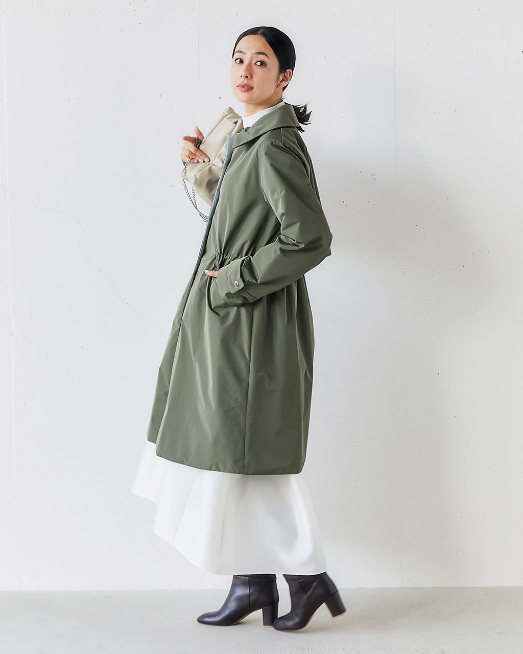 マジカルサーモ・ステンカラーコート/ロング/40代50代からの マジカルサーモ・ステンカラーコート/ロング/40代50代からの