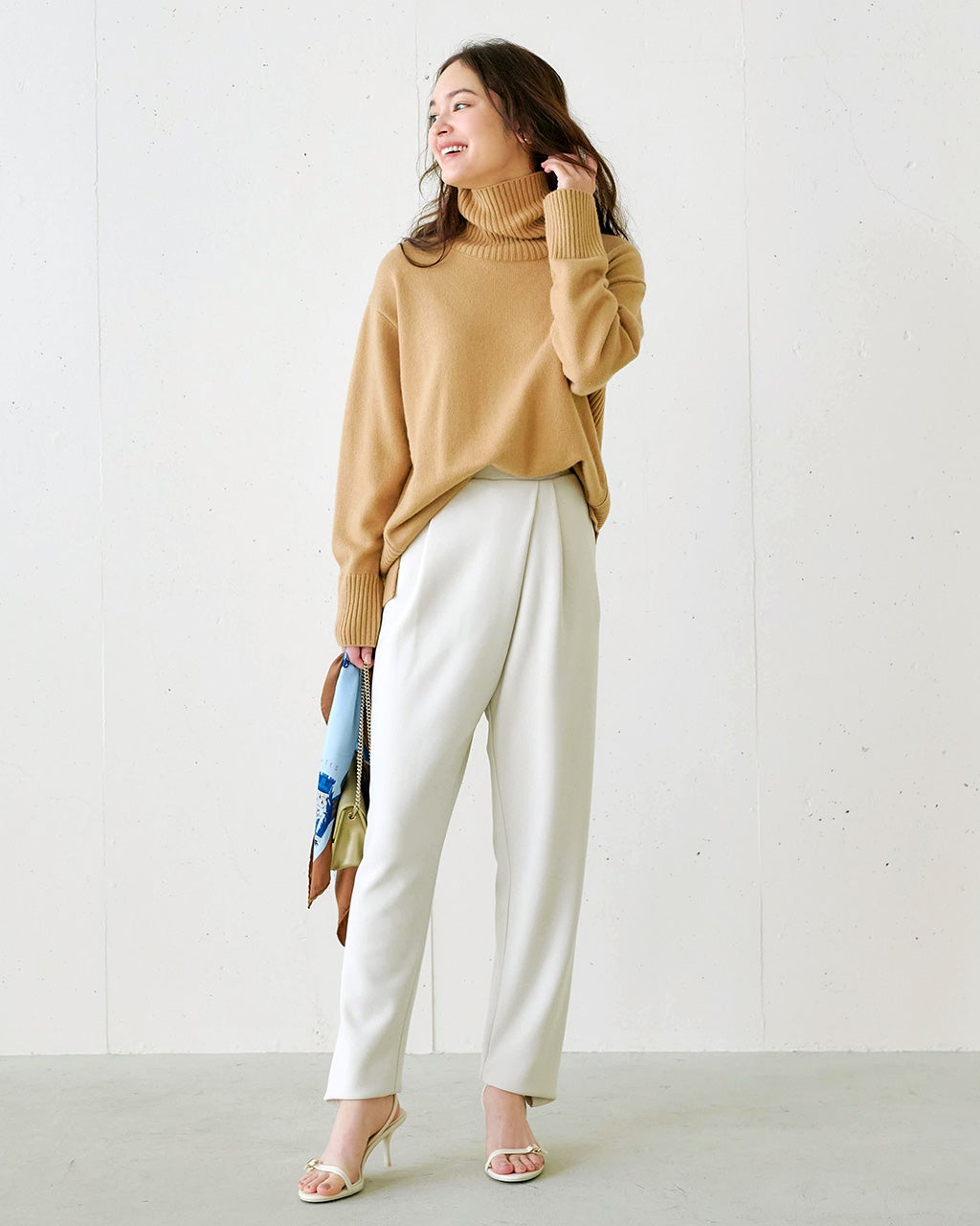 ボトムス N felkod パンツ mp13754- Knit Denim Spindle Pants スピンドル