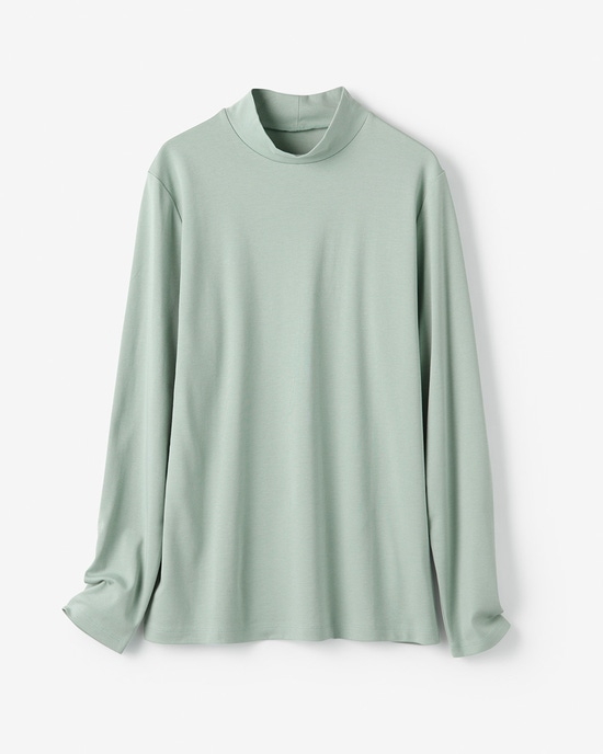 超長綿ハイネック／無地