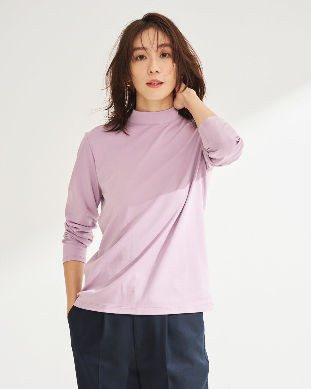 レディース Tシャツ・カットソー（長袖）（パープル）一覧/40代50代