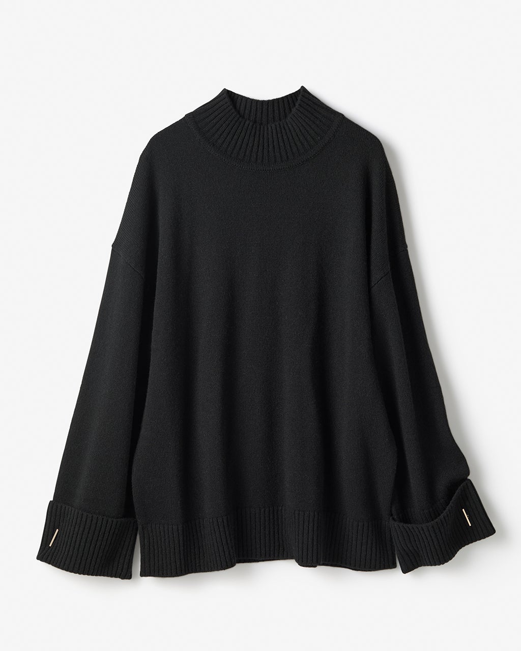 ウール混・パーツ使いハイネックセーター/DoCLASSE