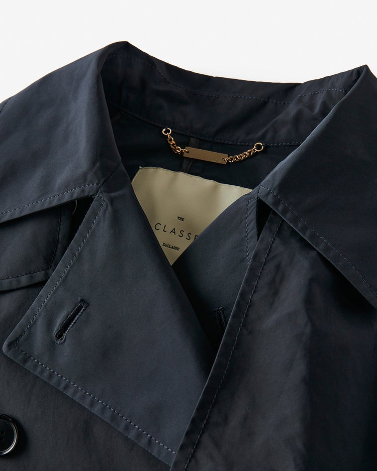 メモリータフタ・ドレストレンチコート 詳細画像 ミッドナイトブルー 4