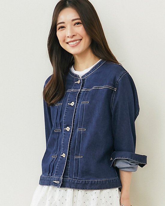 エアーストレッチデニム・Sカラージャケット
