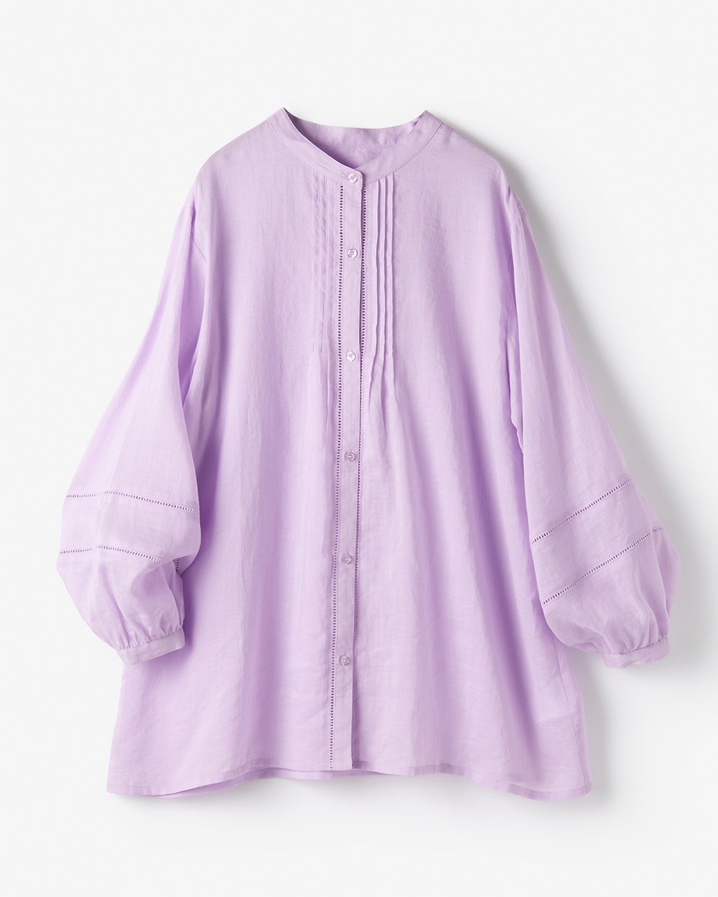 【美品】  diotima / ディオティマ | 2025SS | Long Shirt シルク レース  ロングシャツ | 0 | ブラック | レディース レディース ドビー シャツ ワンピース通販 [0321-61702