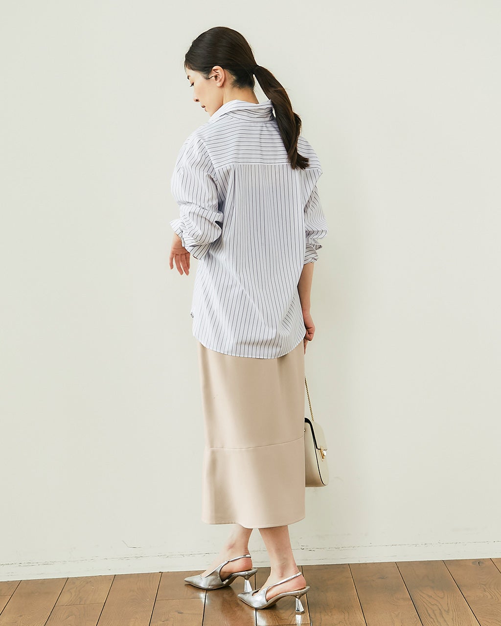 スマートツイル・裾ペプラムスカート/DoCLASSE