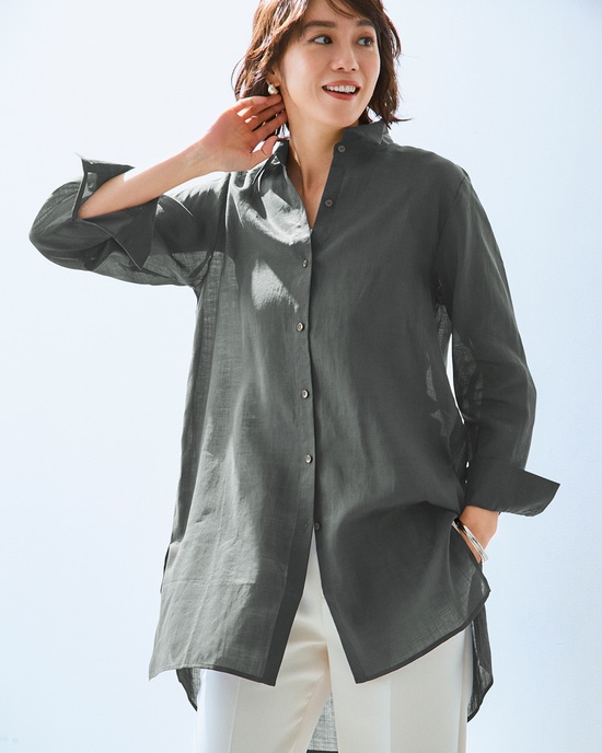 シアーラミー・ロングシャツ