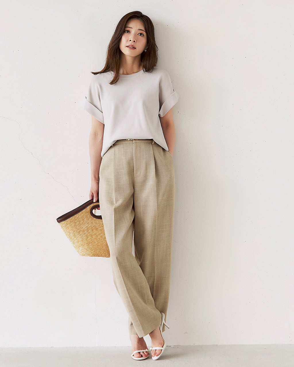 バルキーリネンタッチ・タックパンツ/DoCLASSE