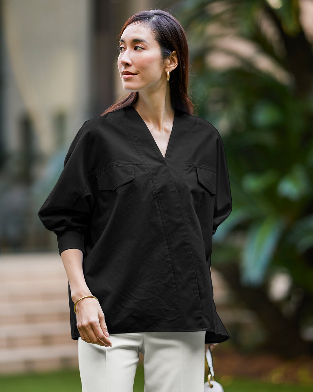 高密度コットン・オーバーブラウス/DoCLASSE