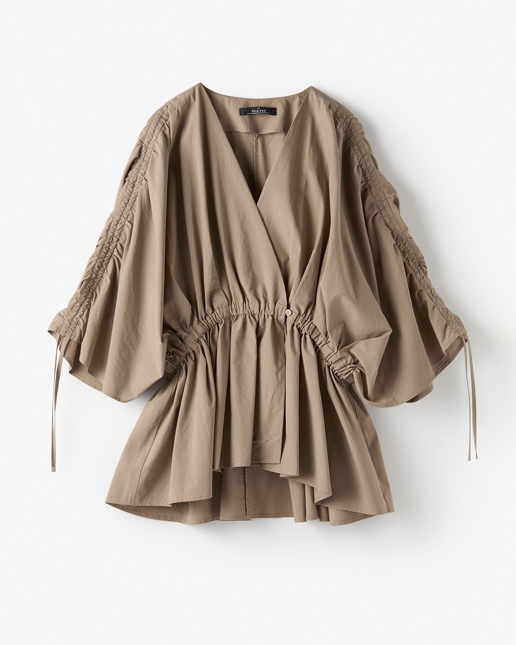 kapital タッセル装飾 ギャザーコットンブラウス チュニック カーキ kapital タッセル装飾 ギャザーコットンブラウス チュニック カーキ