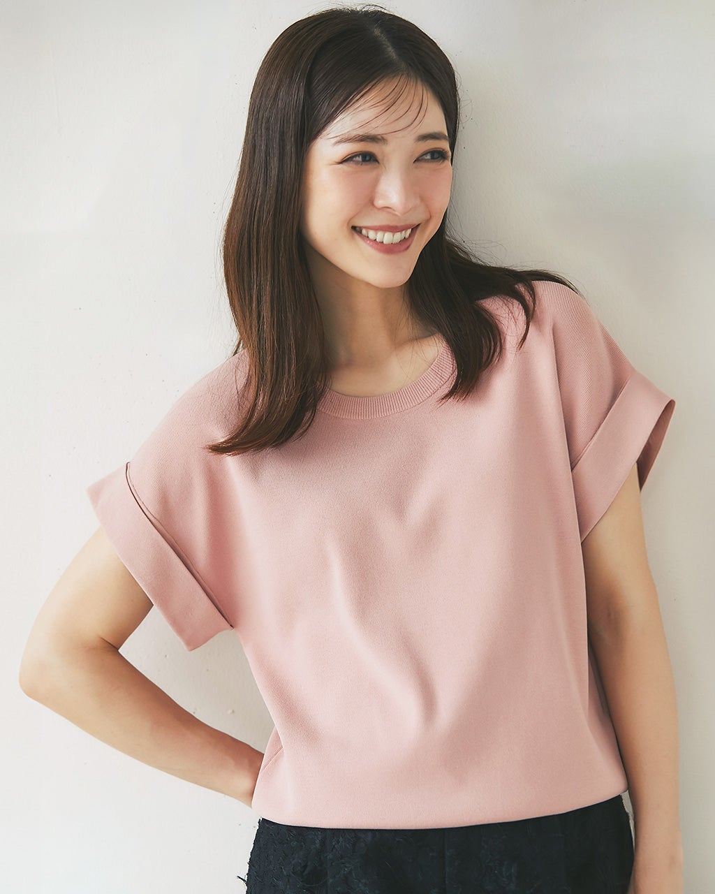 RSSAブースト1&2ページ ドライタッチニット・ダブル袖プルオーバー/40代50代からのレディース