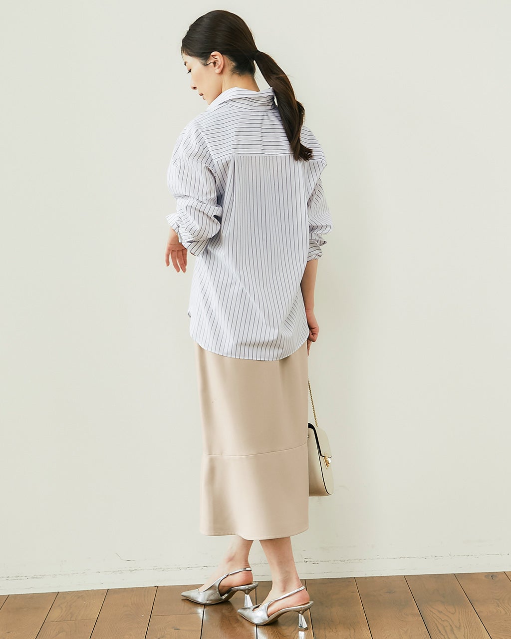 コットン混ブロード・2WAYスタイルシャツ/40代50代からの