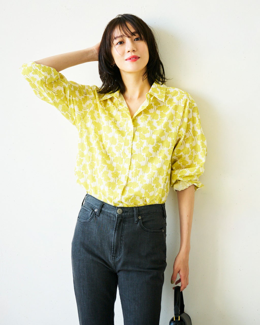 コットンローン・総柄シャツ/40代50代からのレディース