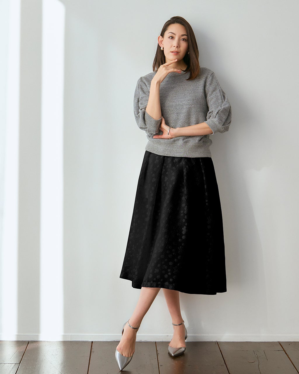 ジャスト カヴァリ　40　トップス シアーオフショルギャザーカットトップス（カットソー/Tシャツ