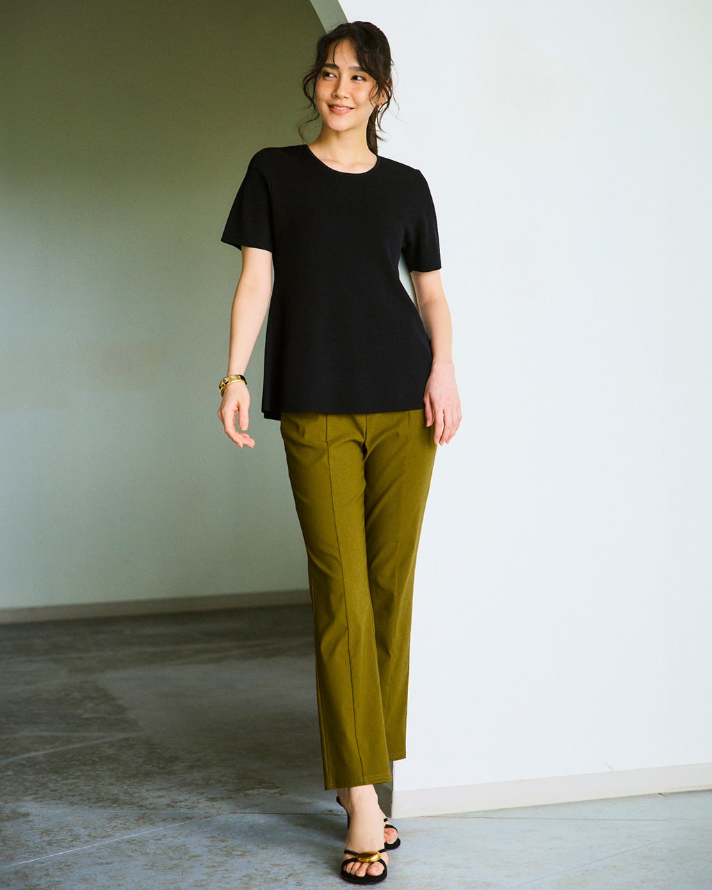 ドライタッチ・センターシームストレート63cm/40代50代からの