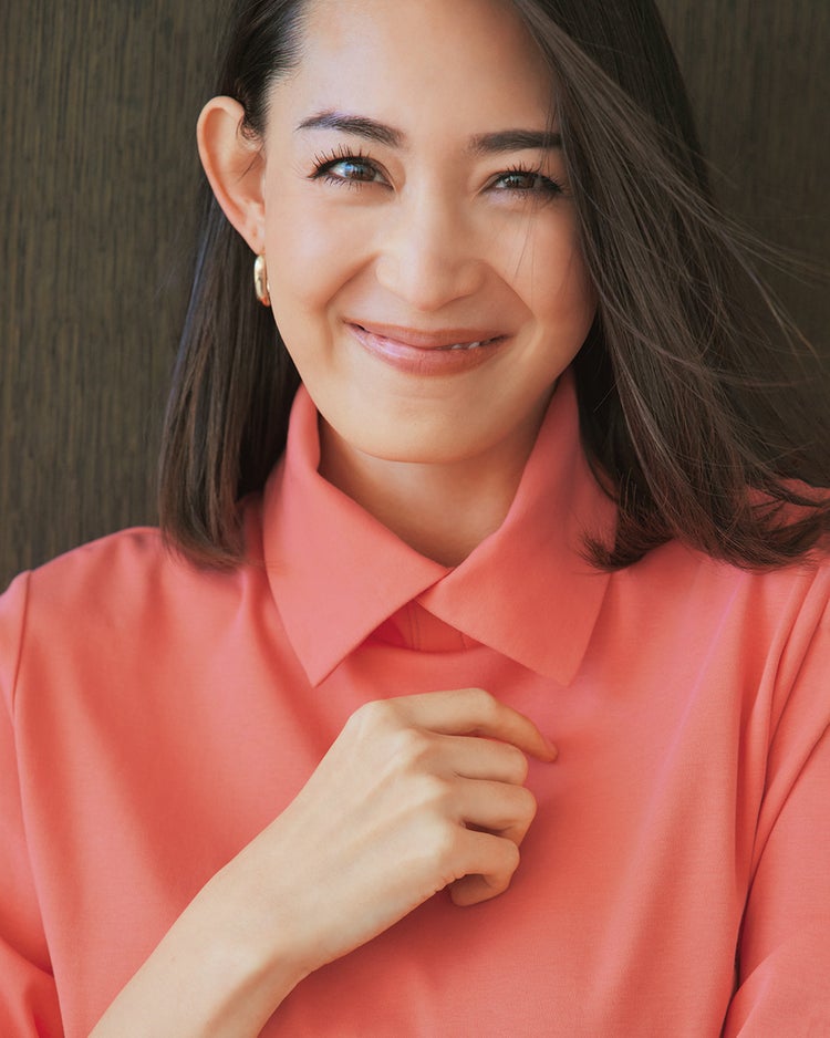 超長綿・衿付きハイネックカットソー 詳細画像 コーラル 1