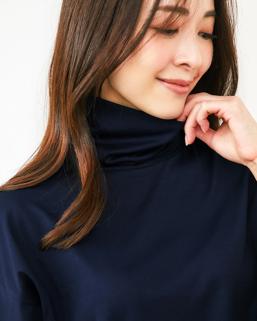 ピーチストレッチ・タートルネック/40代50代からのレディース