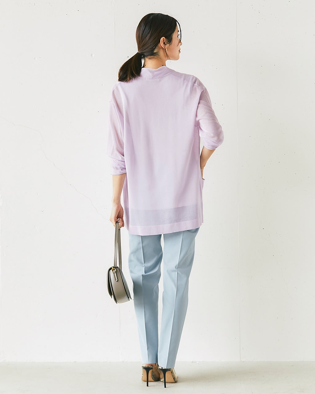 ライトシアー・着流しカーディガン/40代50代からのレディース