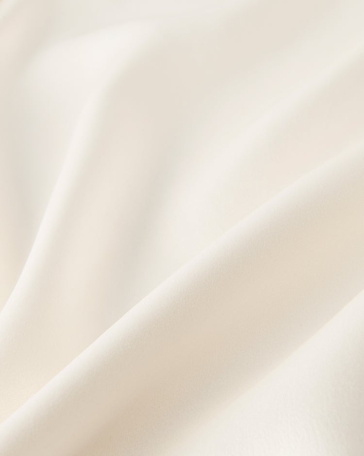 ダブルサテン・ハーフスリーブブラウス 詳細画像 オフホワイト 4