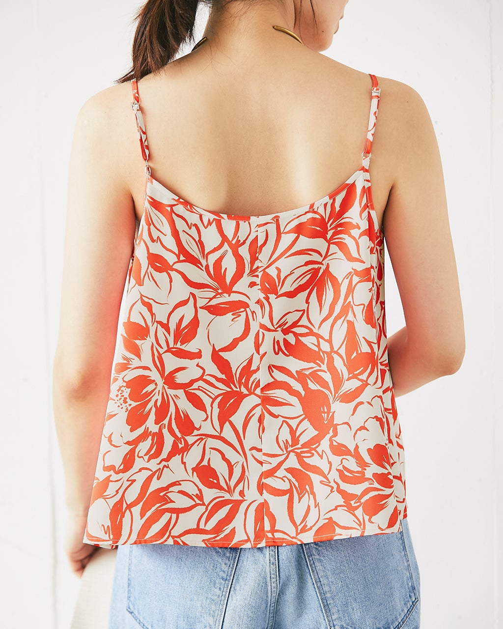 サテンプリント・キャミソール/DoCLASSE