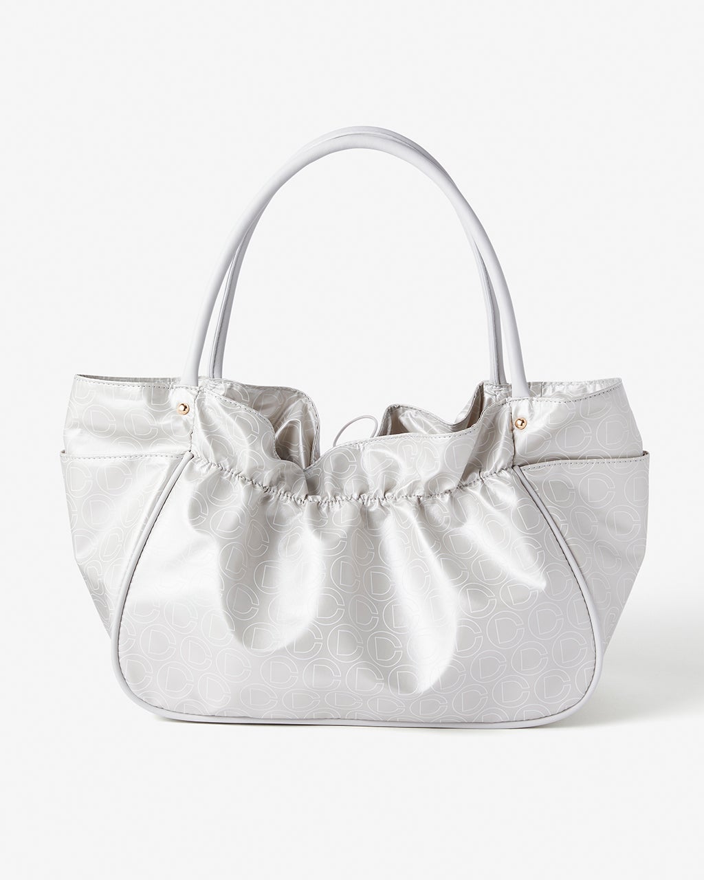 モノグラム柄・ギャザーハンドバッグ/DoCLASSE