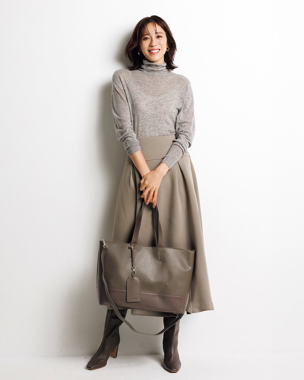 美品　BRUNELLO CUCINELLI シルクブラウン系タイトスカート40 BRUNELLO CUCINELLI(ブルネロクチネリ) スカート(レディース