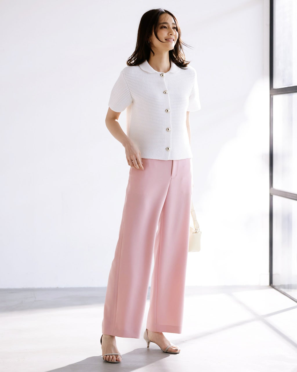 レディース スリムパンツ（ピンク）一覧/40代50代からのファッション