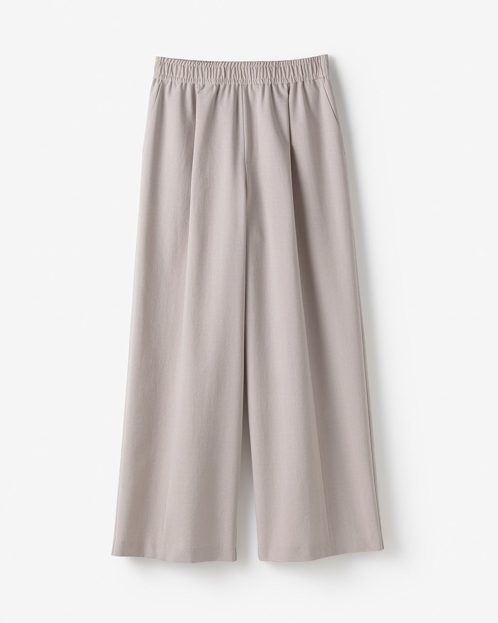 リネンタッチ・タックセミワイドパンツ68cm/40代50代からの
