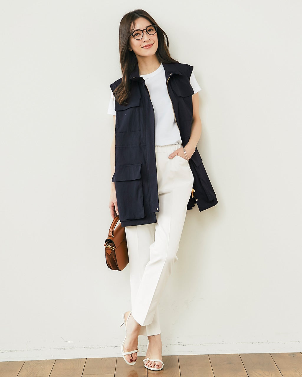 ドライシェルストレッチ・テーパードパンツ/40代50代からの