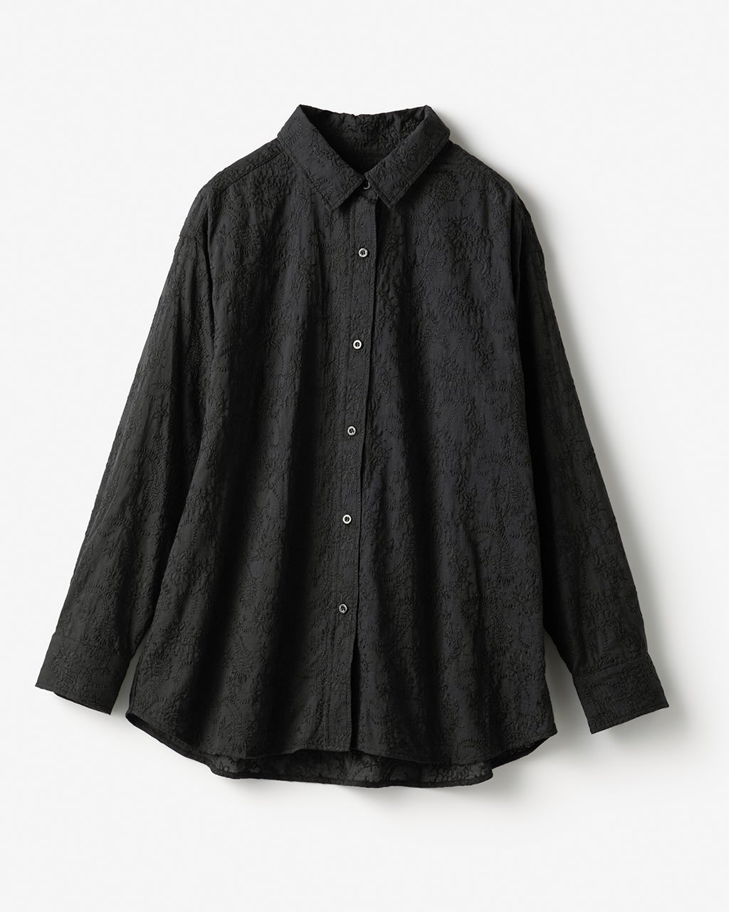 コットンボイル・ペイズリー刺しゅうシャツ/40代50代からのレディース