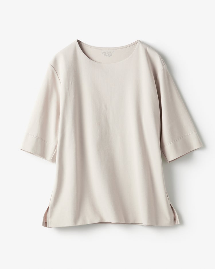 コンパクトフォルム／5分袖・ドゥクラッセTシャツ 詳細画像 ライトグレー 6