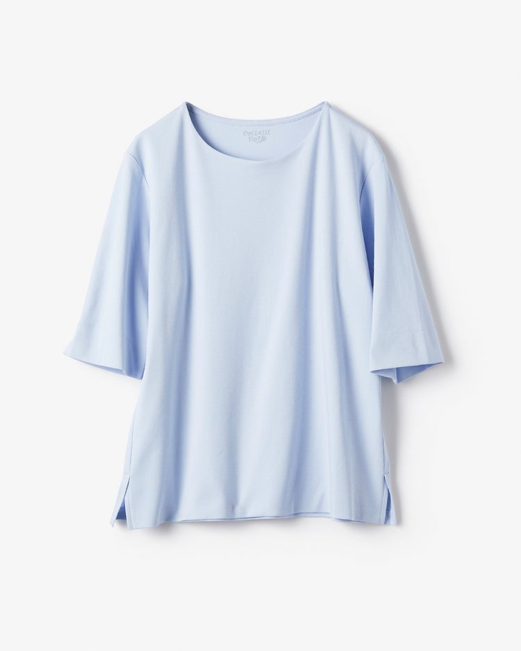 コンパクトフォルム／5分袖・ドゥクラッセTシャツ 詳細画像 ペールブルー 3