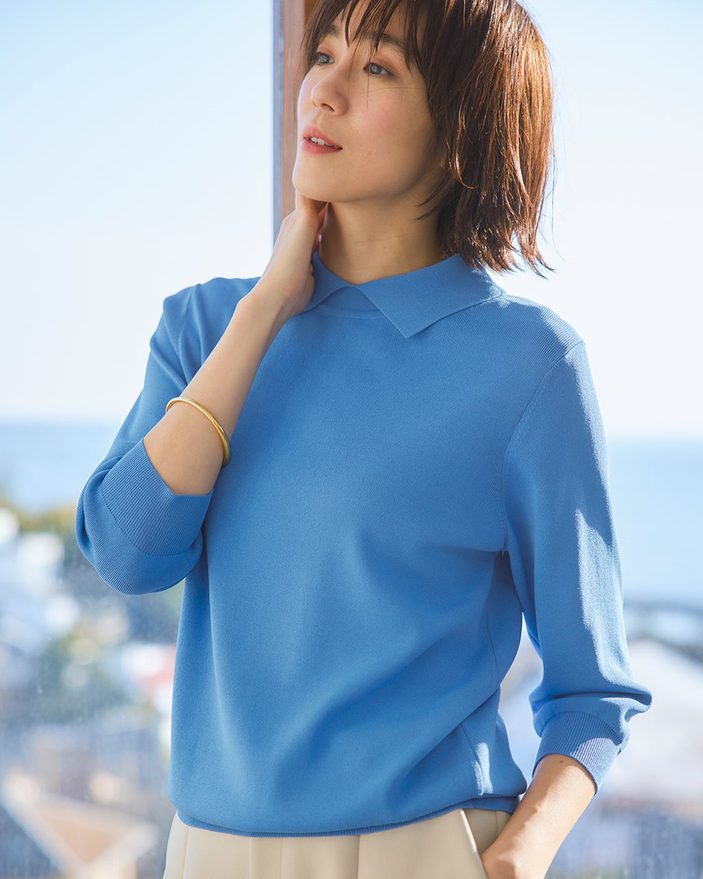レッセパッセ　襟付きニット LAISSE PASSE（レッセパッセ）の「衿付きニット（ニット