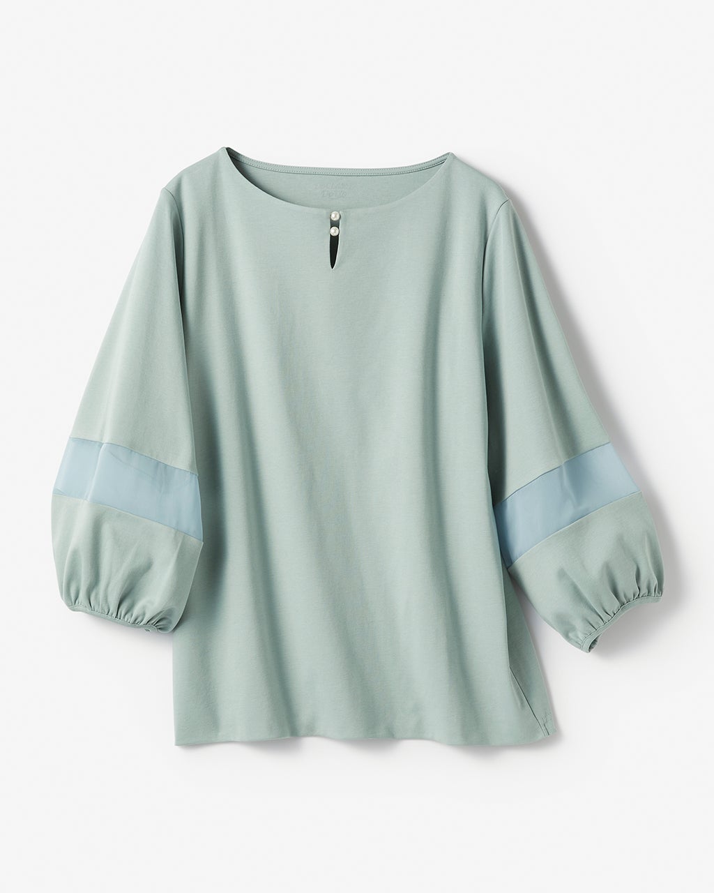 パールキーネック／7分袖・ドゥクラッセTシャツ/40代50代からの