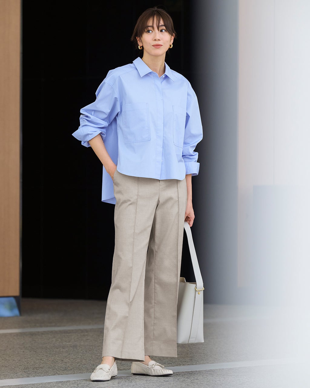 レディース ストレートパンツ（グレー）一覧/40代50代からの