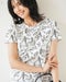 綿スラブ・総柄プリントTシャツ 詳細画像