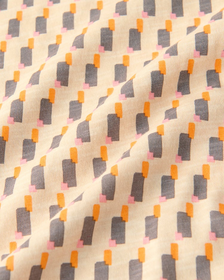 綿スラブ・総柄プリントTシャツ 詳細画像 ライトベージュ 4