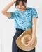 綿スラブ・総柄プリントTシャツ 詳細画像