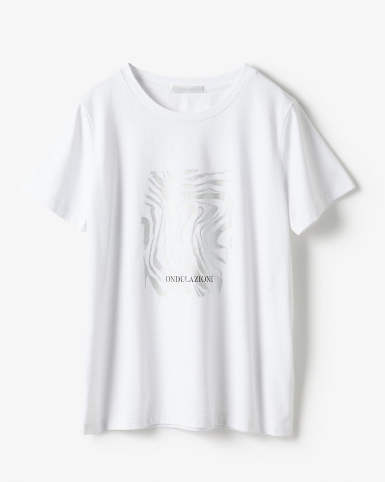 メタリックデザインTシャツ 詳細画像 ホワイト 4
