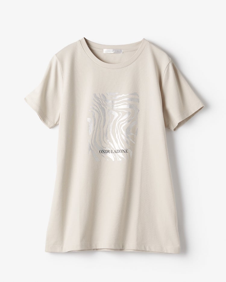 メタリックデザインTシャツ 詳細画像 ライトグレー 6